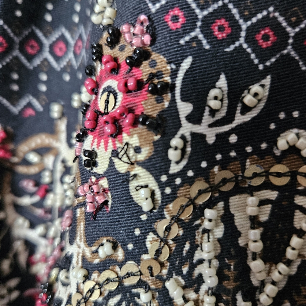 Soft Surroundings Beaded And Sequin Embroidered Jacket Size L - Picture 12 of 12